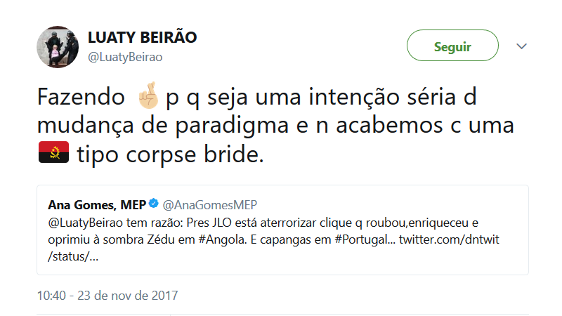 Luaty Beirão e Ana Gomes
