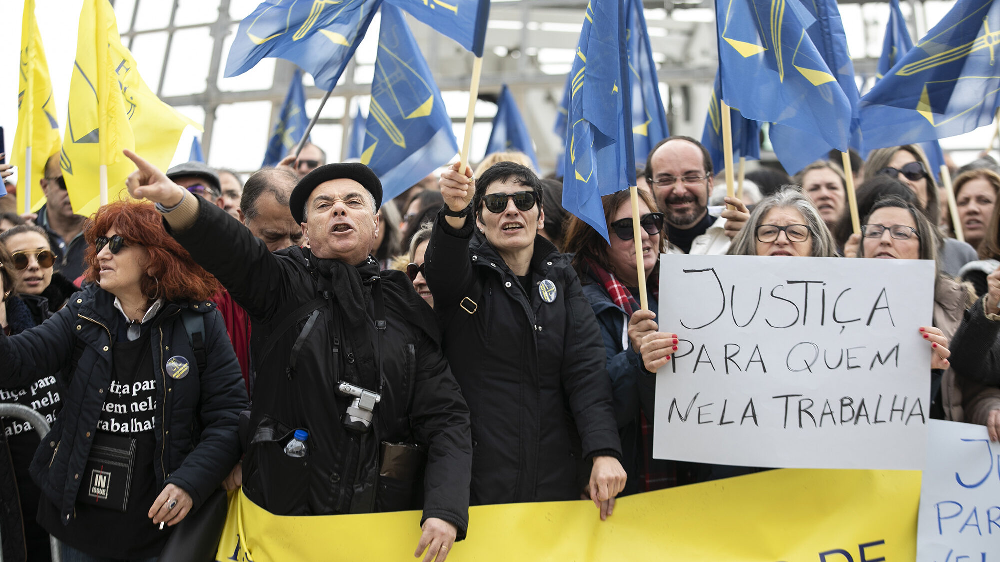 Manifestação dos funcionários judiciais em frente ao Supremo Tribunal de Justiça - 15JAN19