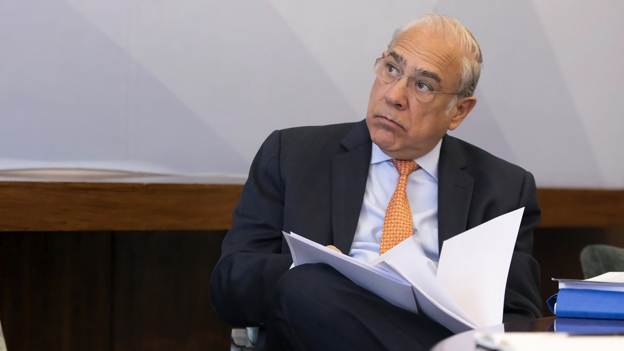 Angel Gurría, secretário-geral da Organização para a Cooperação e Desenvolvimento Económico (OCDE), apresenta o "Economic Survey of Portugal - 2019" - 18FEV19