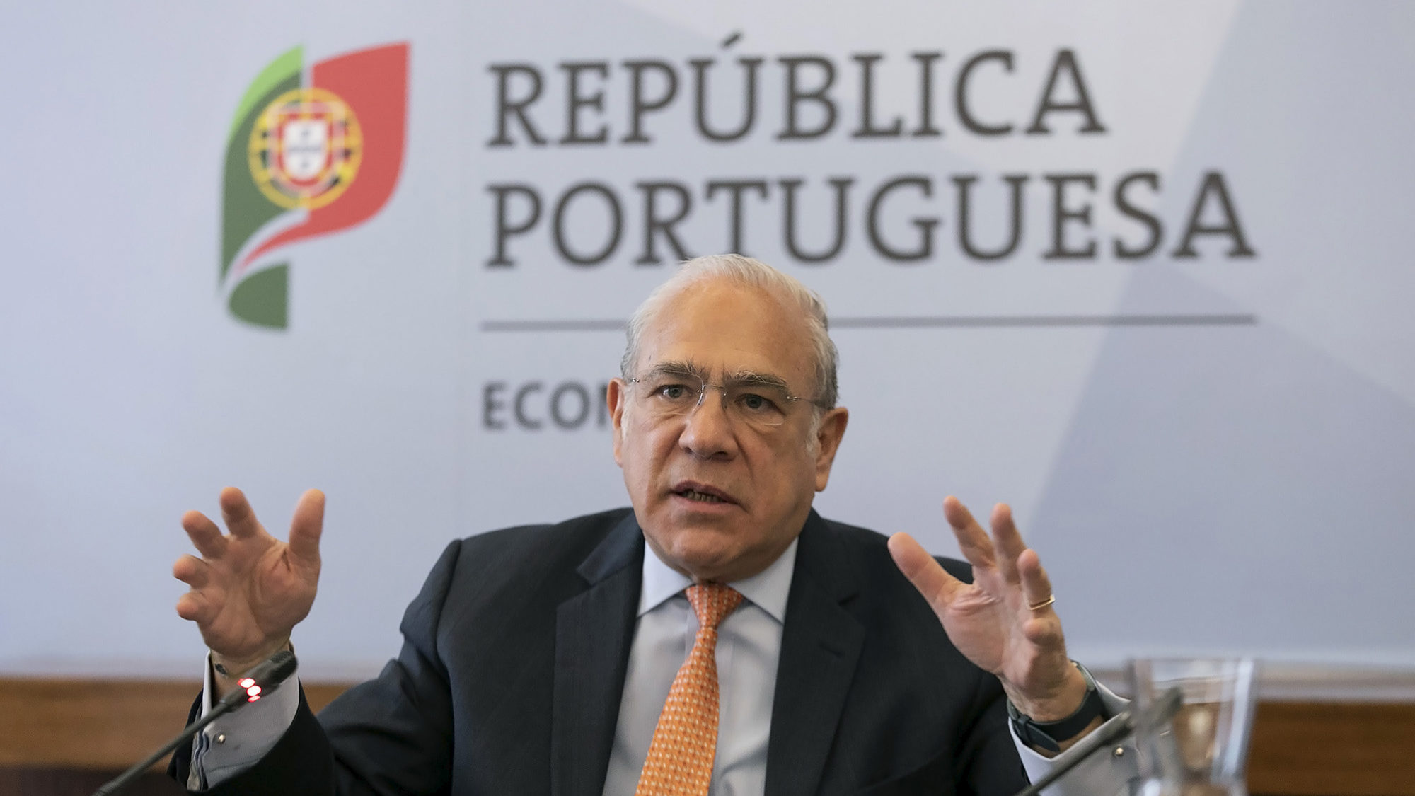 Angel Gurría, secretário-geral da Organização para a Cooperação e Desenvolvimento Económico (OCDE), apresenta o "Economic Survey of Portugal - 2019" - 18FEV19