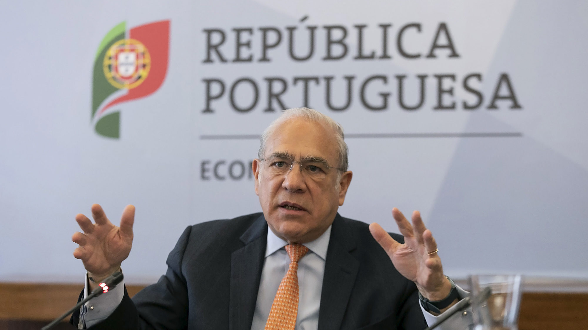 Angel Gurría, secretário-geral da Organização para a Cooperação e Desenvolvimento Económico (OCDE), apresenta o "Economic Survey of Portugal - 2019" - 18FEV19