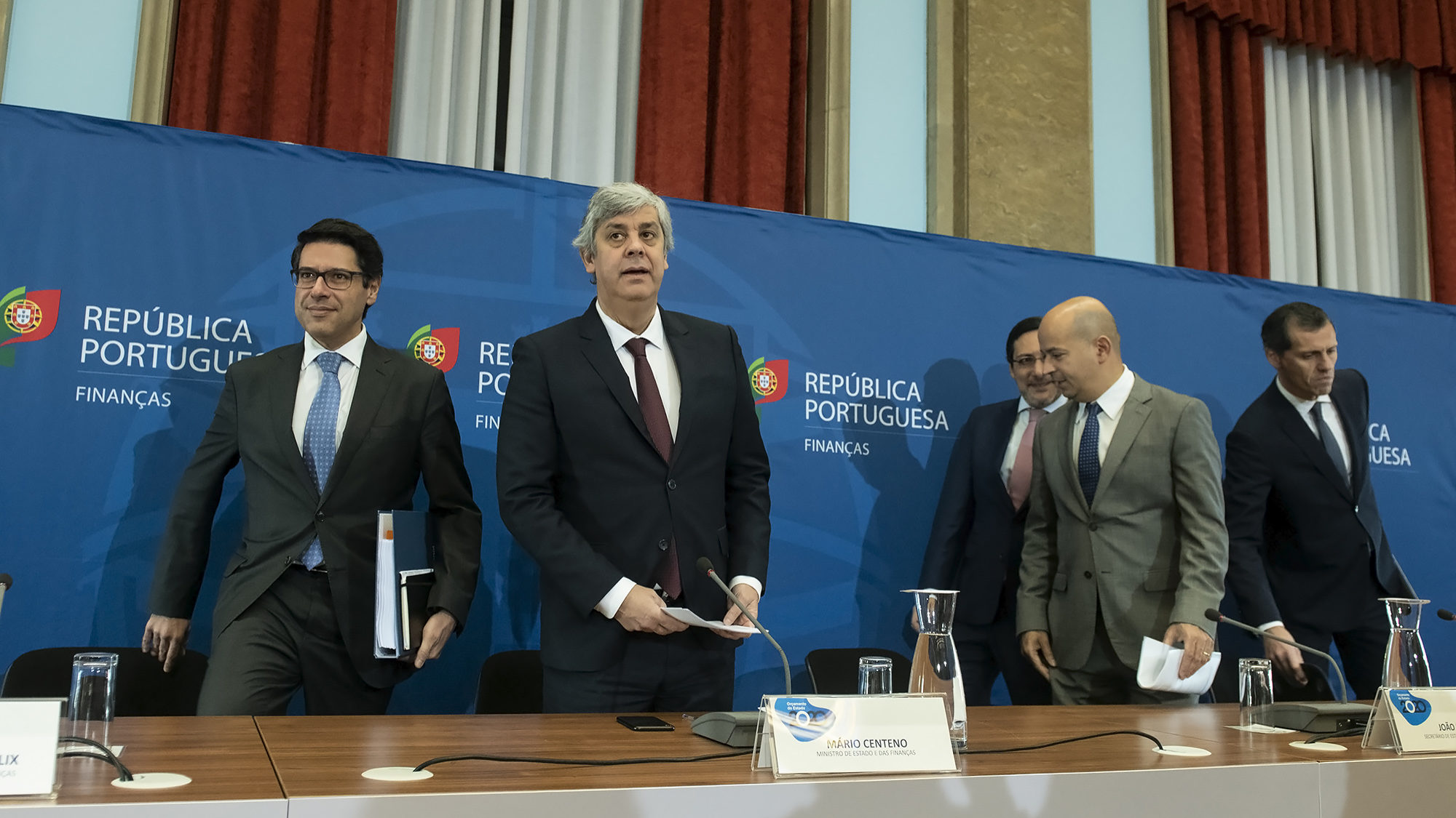 O Ministro das Finanças, Mário Centeno, apresenta em conferência de imprensa o Orçamento do Estado 2020 - 17DEZ19