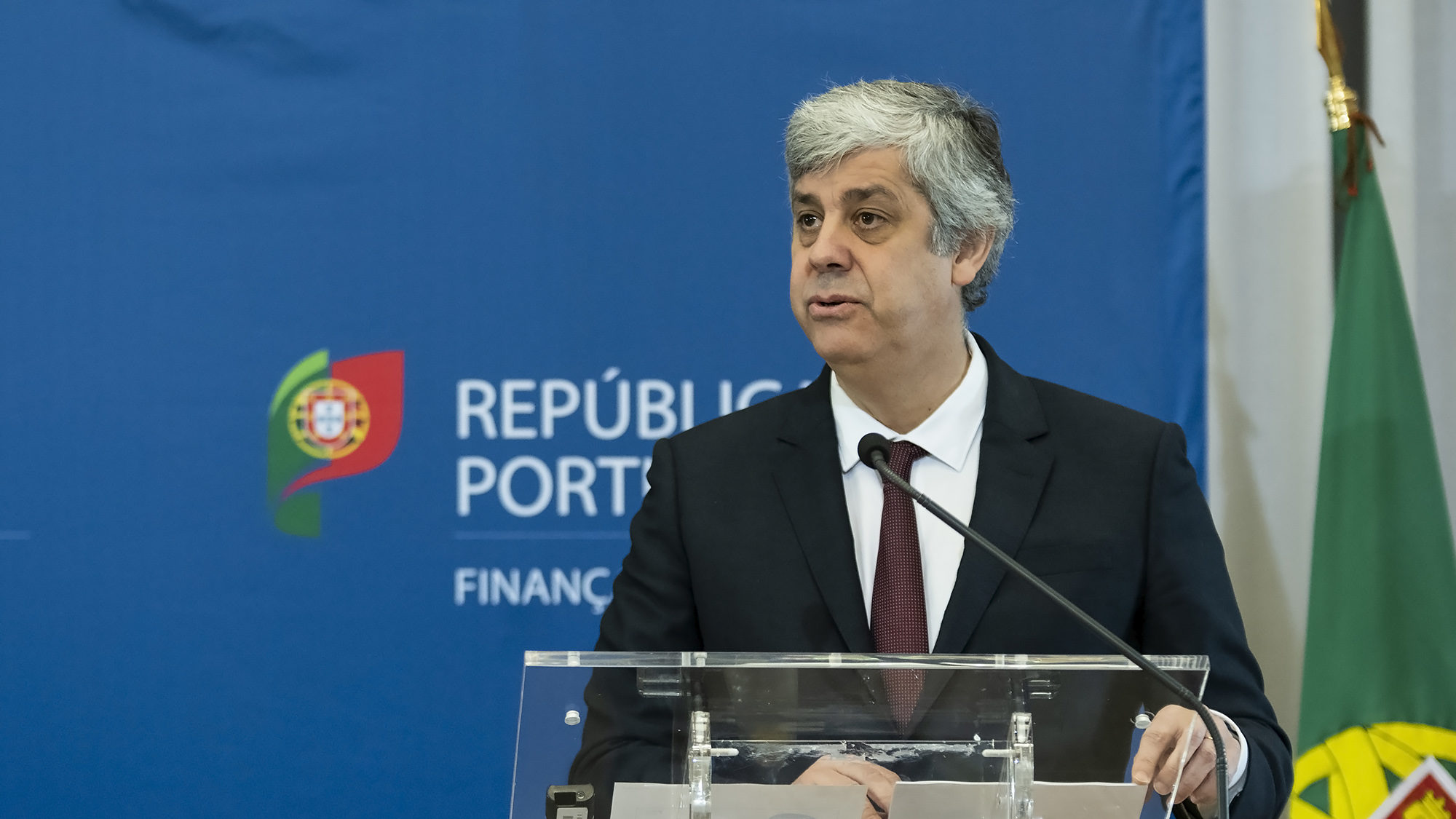 O Ministro das Finanças, Mário Centeno, apresenta em conferência de imprensa o Orçamento do Estado 2020 - 17DEZ19