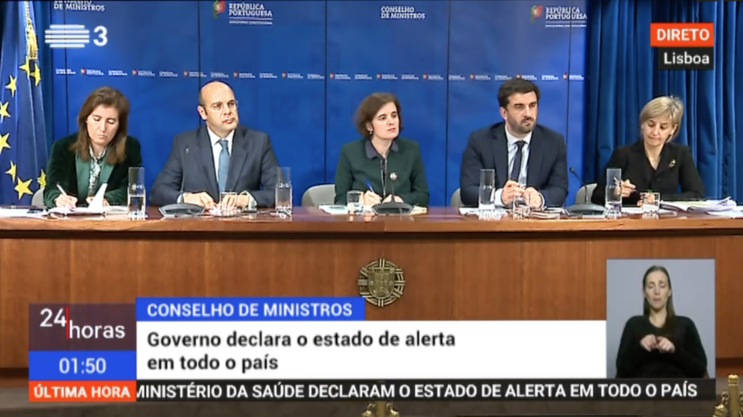 Conselho de Ministros sobre Coronavirus/Covid-19 - 12MAR20