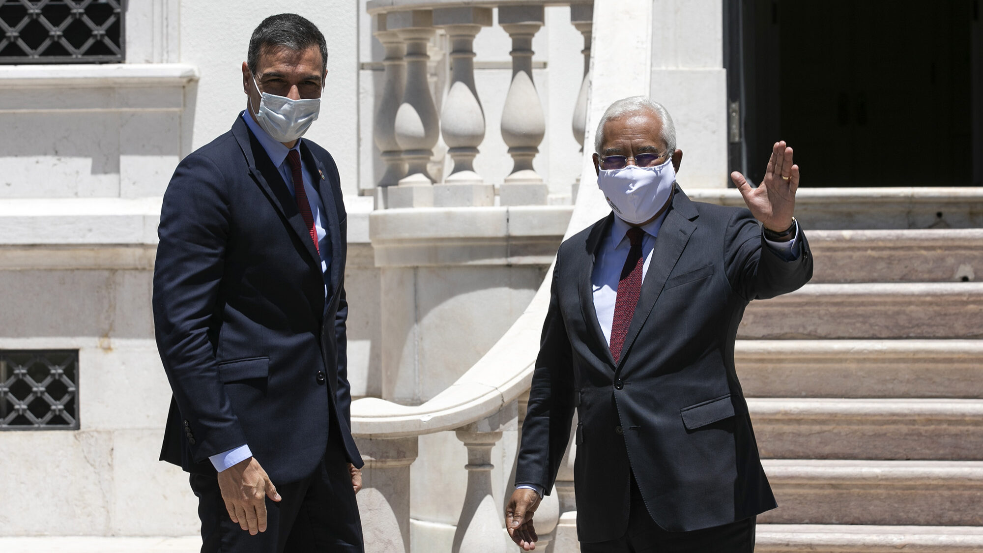 António Costa recebe Pedro Sanchéz em São Bento - 06JUL20
