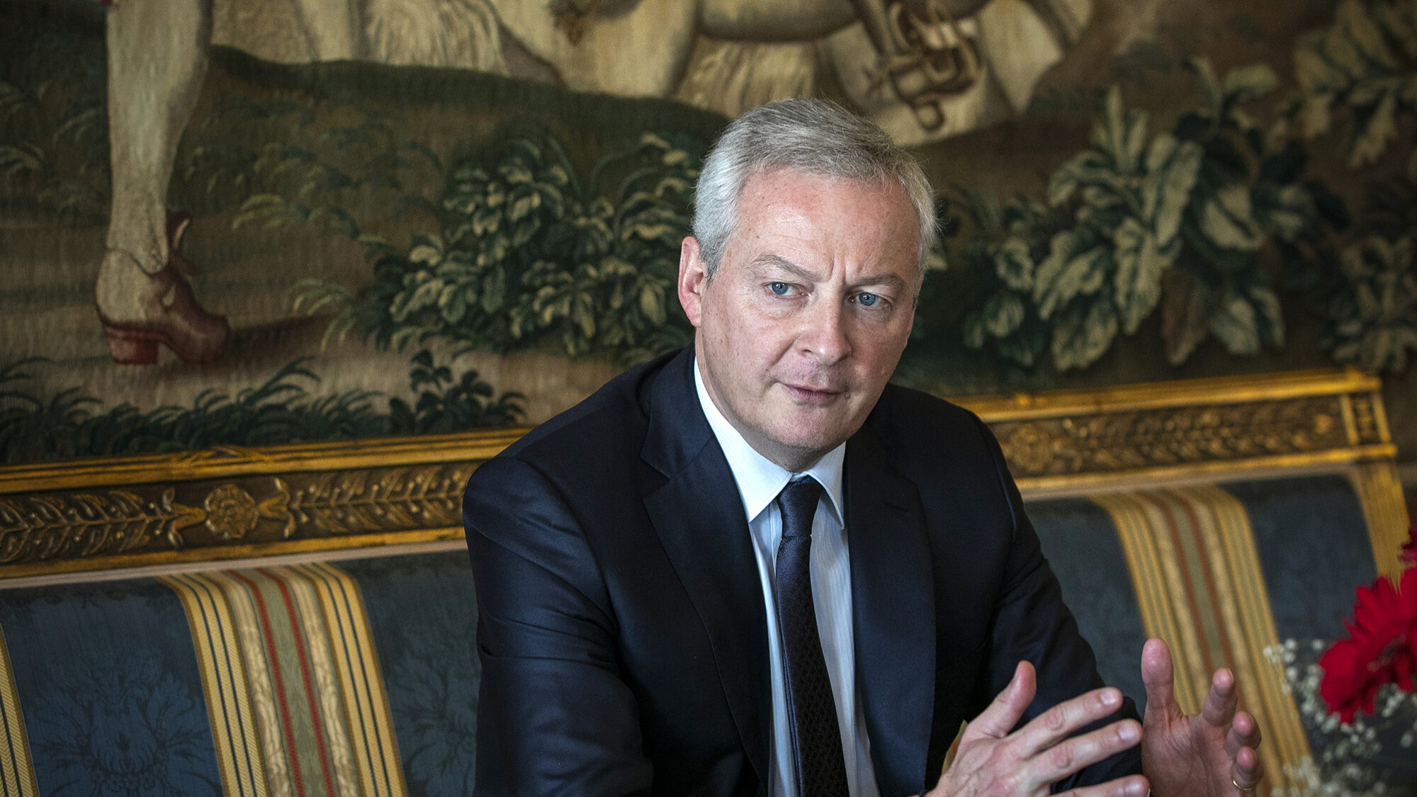 Bruno Le Maire, Ministro das Finanças de França, em conversa informal com os jornalistas - 03DEZ20
