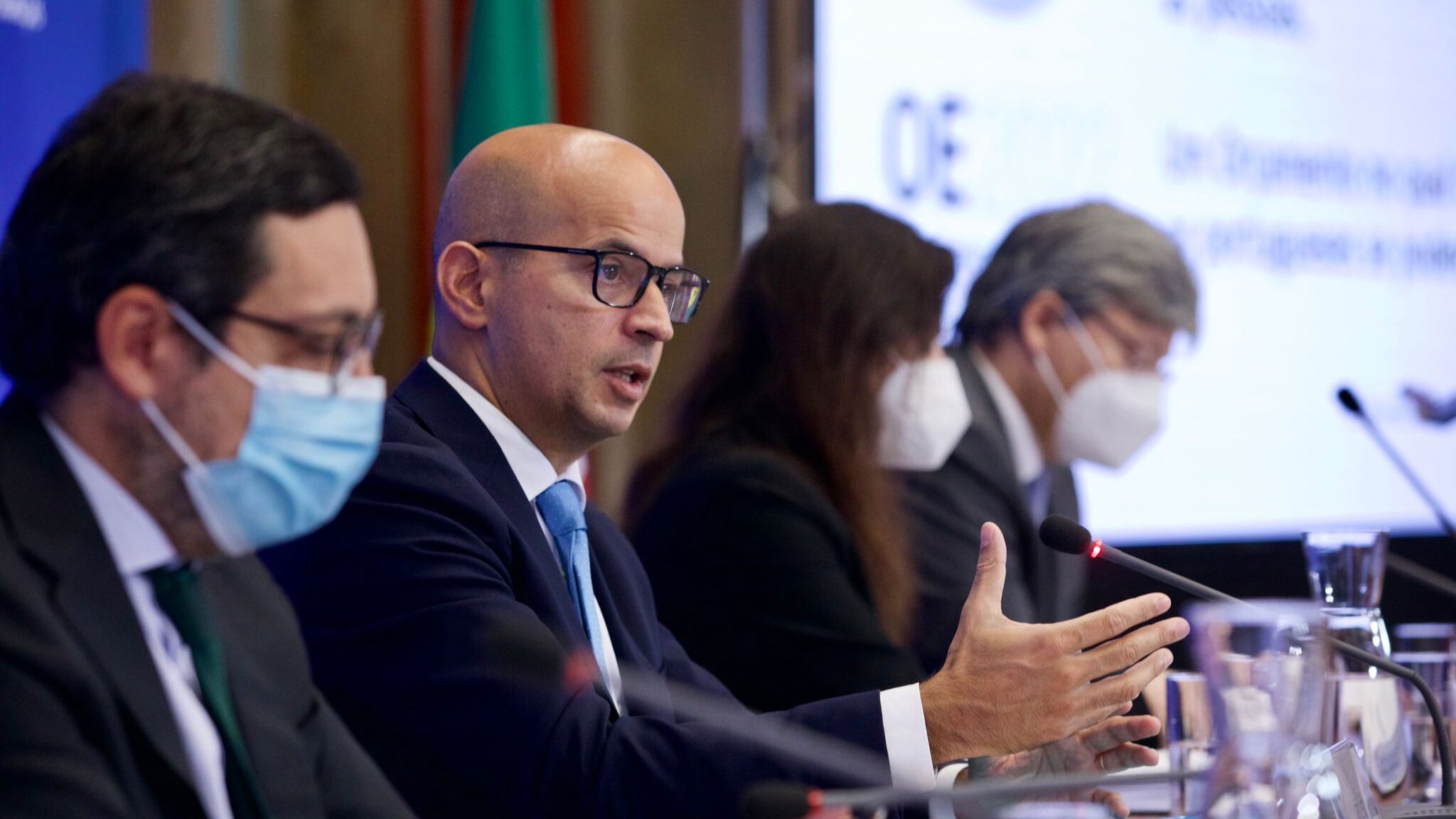 Conferência de imprensa de apresentação da proposta de Orçamento do Estado 2022 no Ministério das Finanças - 12OUT21