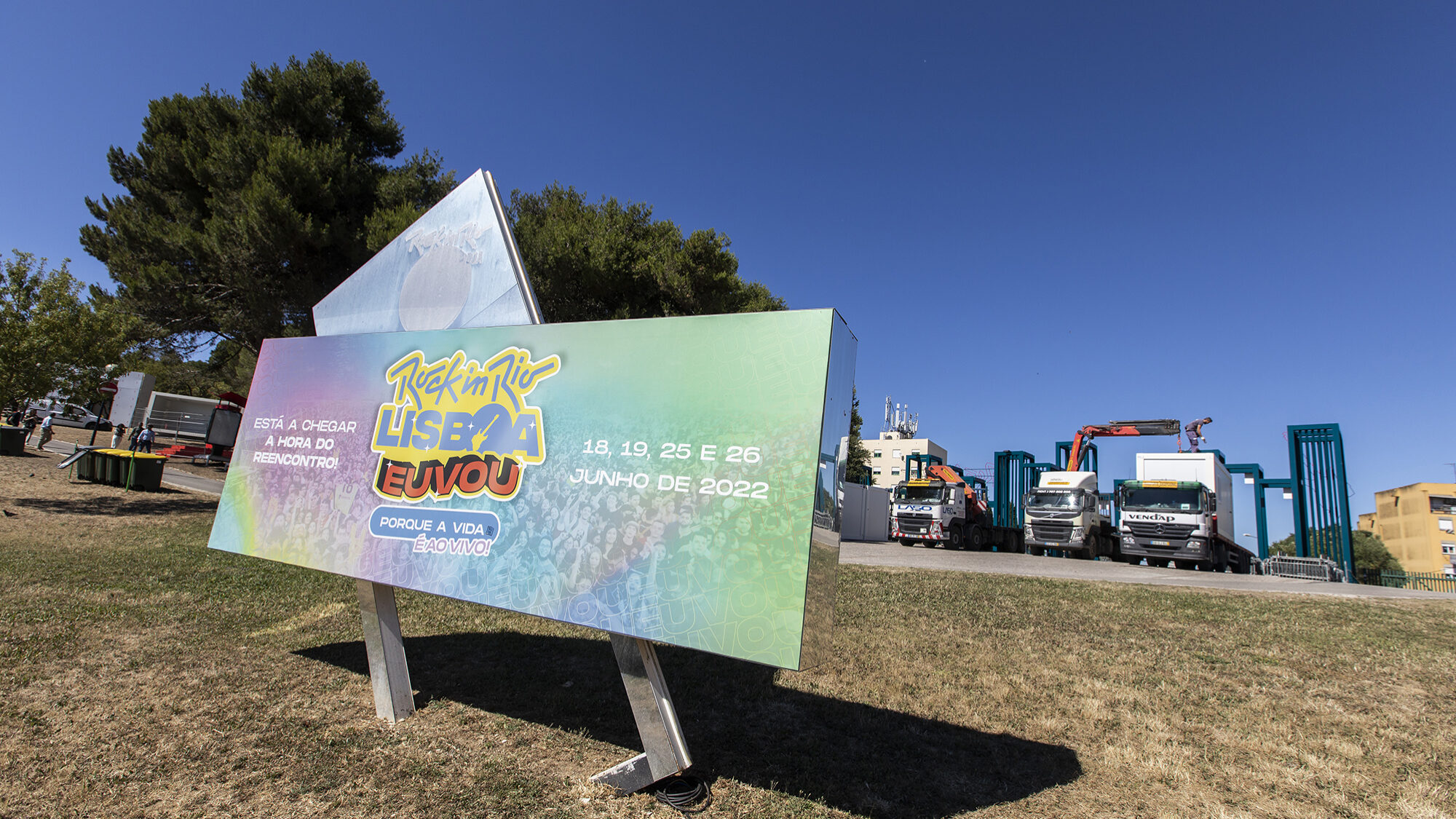 Instalação da rede de telecomunicações e 5G no Rock in Rio Lisboa - 07JUN22