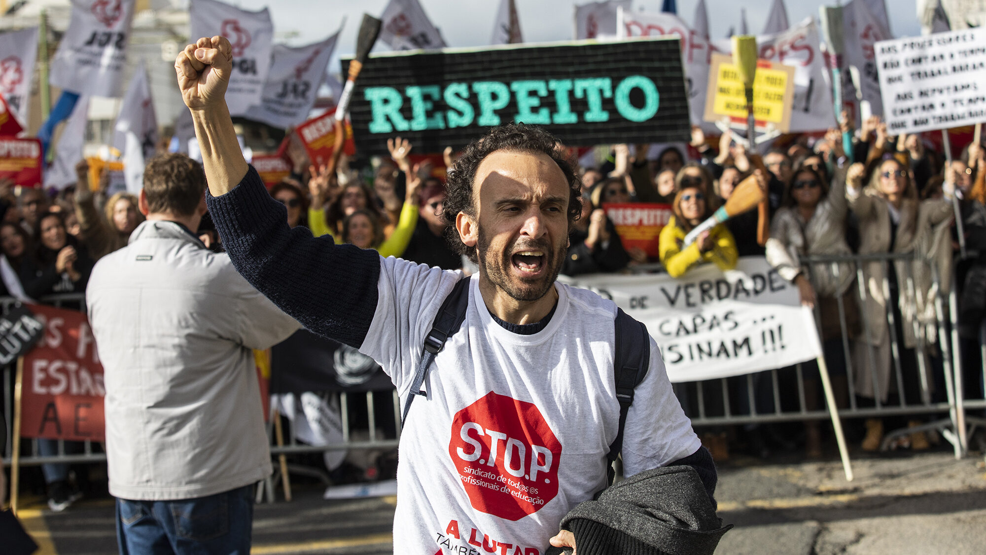 Manifestação de professores em frente ao Ministério da Educação - 20JAN23