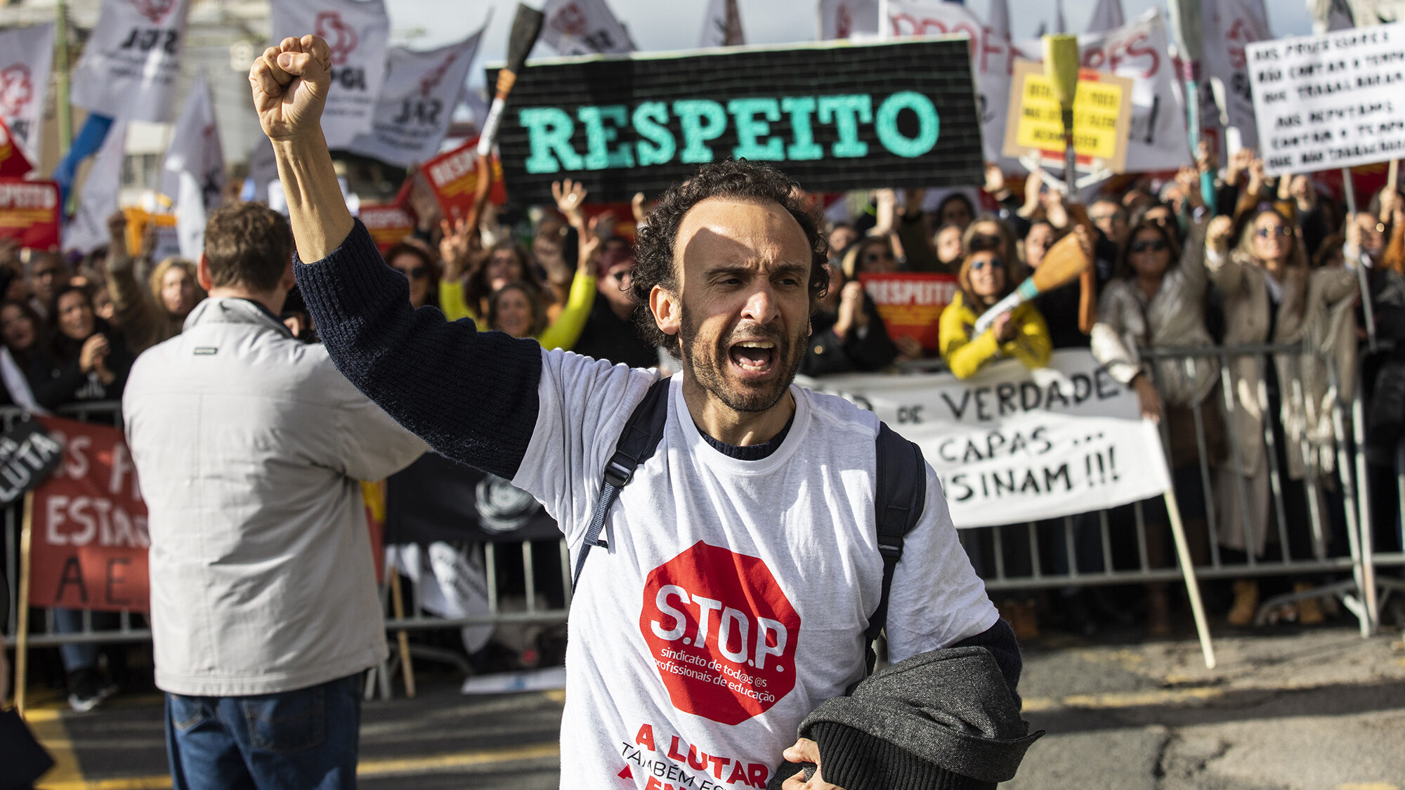 Manifestação de professores em frente ao Ministério da Educação - 20JAN23