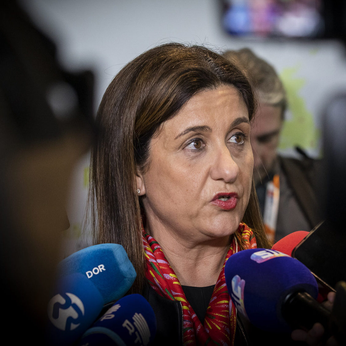 Christine Ourmières-Widener, CEO da TAP, em declarações à imprensa - 02MAR23