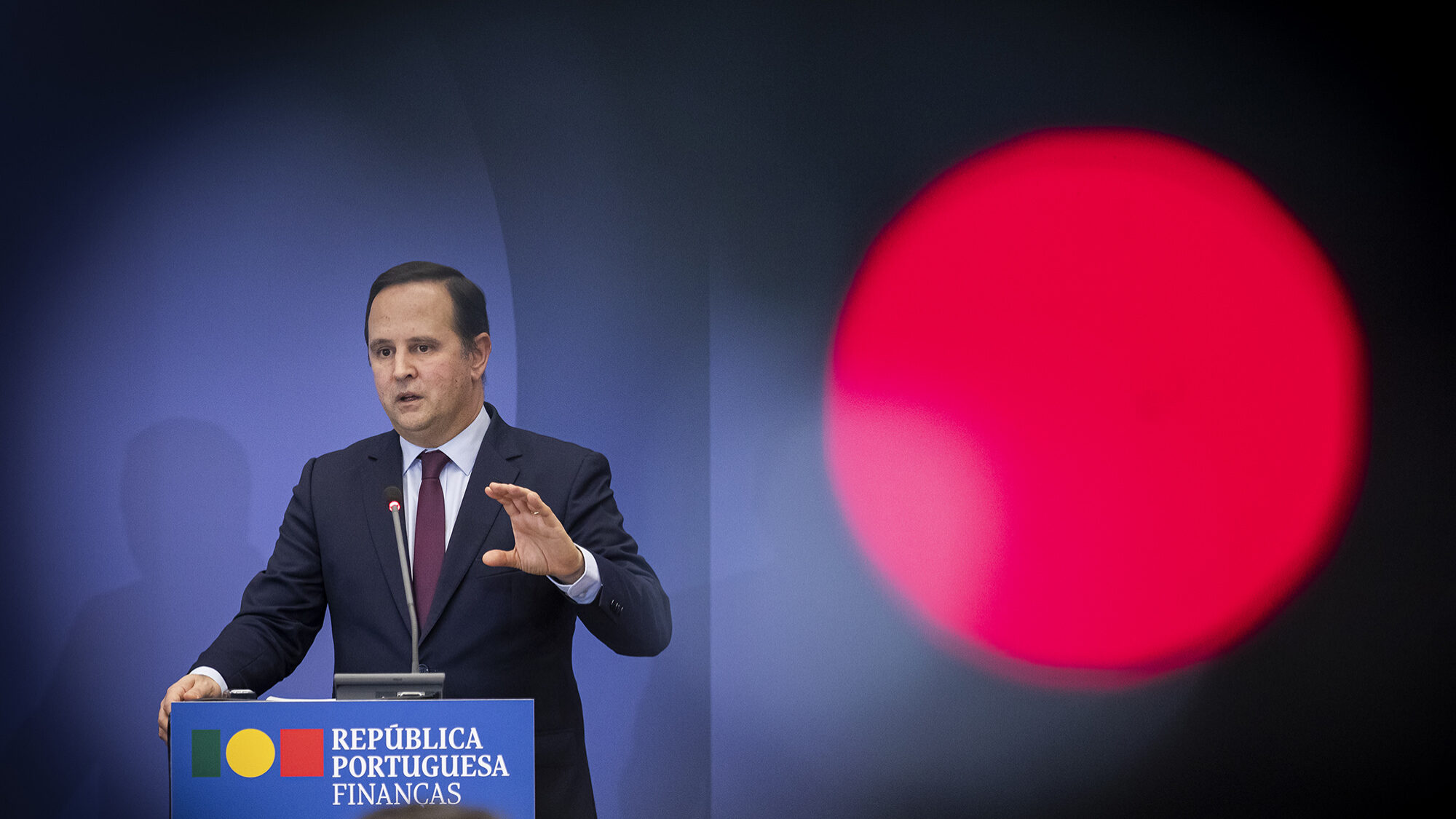 Conferência de imprensa do ministro das Finanças, Fernando Medina, na sequência da divulgação, pelo Banco de Portugal, da nota estatística sobre dívida pública - 01FEV24