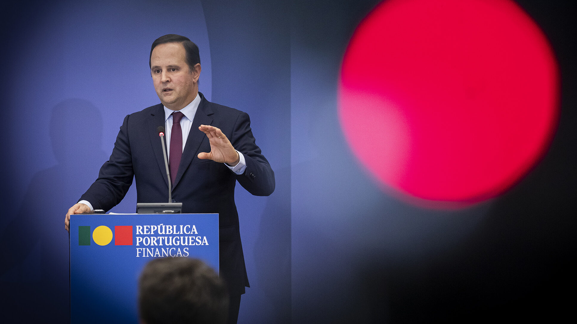 Conferência de imprensa do ministro das Finanças, Fernando Medina, na sequência da divulgação, pelo Banco de Portugal, da nota estatística sobre dívida pública - 01FEV24
