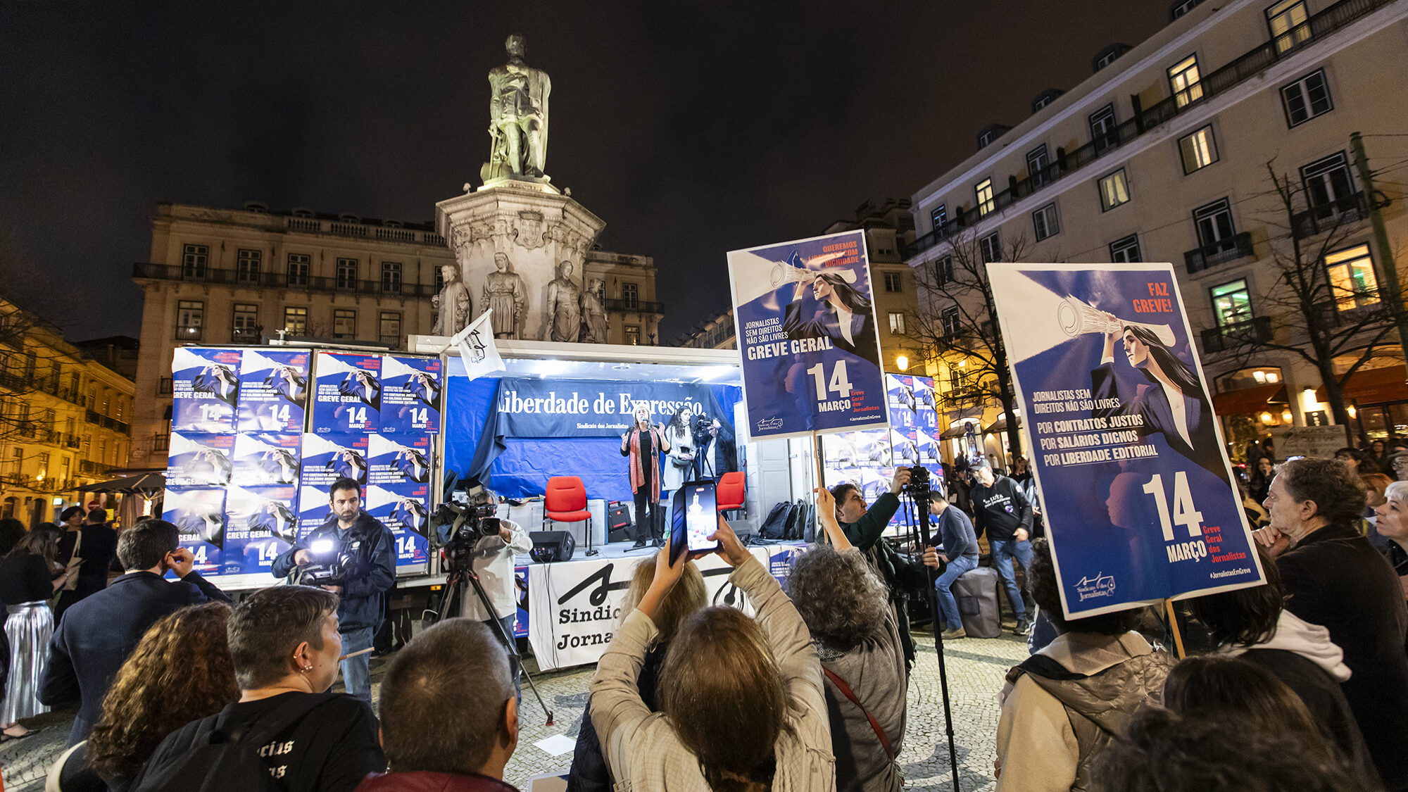 Greve geral dos jornalistas em Lisboa - 14MAR24